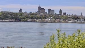 Vue sur la ville de Québec à partir de Lévis.