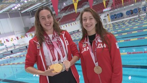 Les nageuses Aurélie Rivard et Sabrina Duchesne, médaillées des Jeux paralympiques de Tokyo