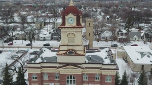 L'hôtel de ville de Saint-Boniface vue de haut.