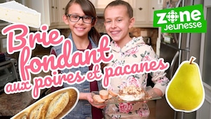 Brie fondant aux poires et pacanes