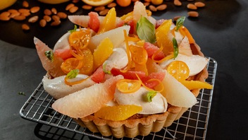 Tarte aux agrumes et aux amandes