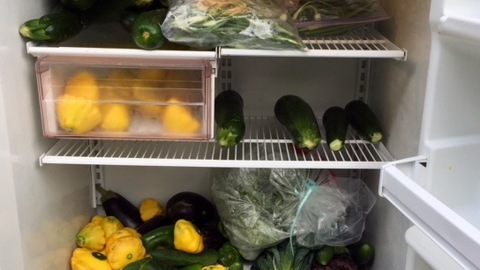 Des légumes dans un frigo Des légumes dans un frigo
