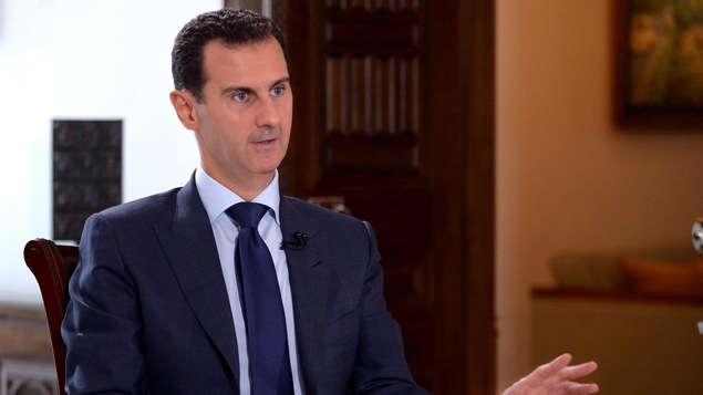 Le président syrien Bachar Al-Assad, lors d'une entrevue le 14 juillet 2016