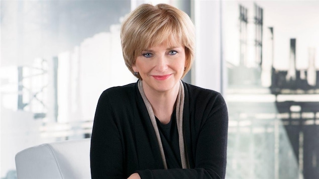 Anne-Marie Dussault, l'animatrice de l'émission « 24|60 » sur ICI Radio-Canada télé.