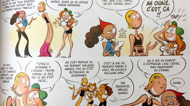 Un extrait de la bande dessinée les Vacheries de Nombrils