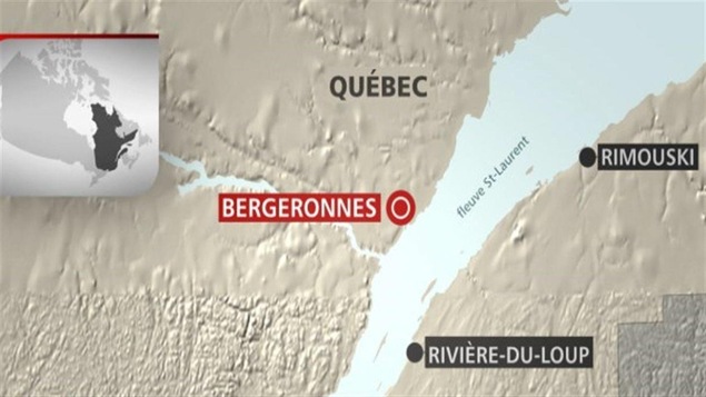 Glissement de terrain dans la municipalité de Bergeronnes. Glissement de terrain dans la municipalité de Bergeronnes.