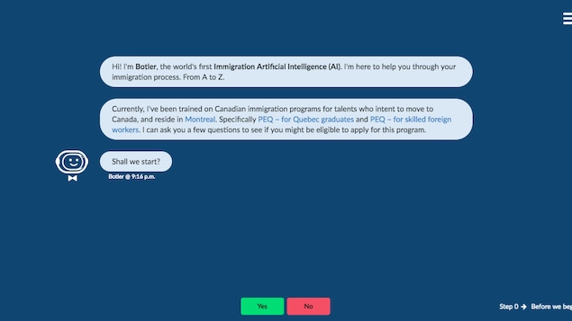 Capture d'écran du nouveau service de Botler.ai Capture d'écran du nouveau service de Botler.ai