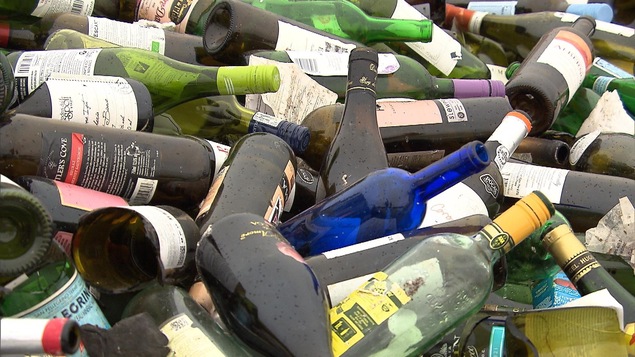 Des bouteilles de verre
