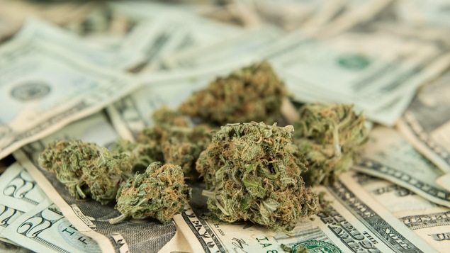 De la marijuana sur des billets De la marijuana sur des billets