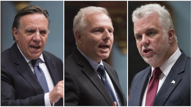 François Legault, Jean-François Lisée et Philippe Couillard