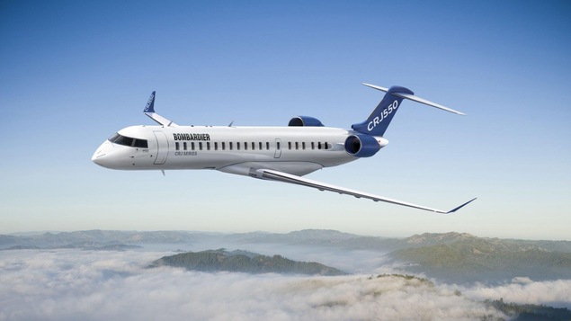 Le nouvel avion CRJ550 de Bombardier.