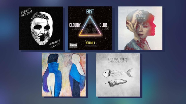 Montage de cinq albums de musique