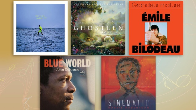La pochette des cinq albums qui sont dans la chronique.
