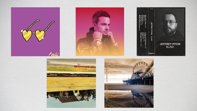 Montage de cinq pochettes d'albums