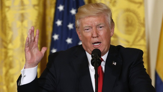 Le président américain Donald Trump en conférence de presse