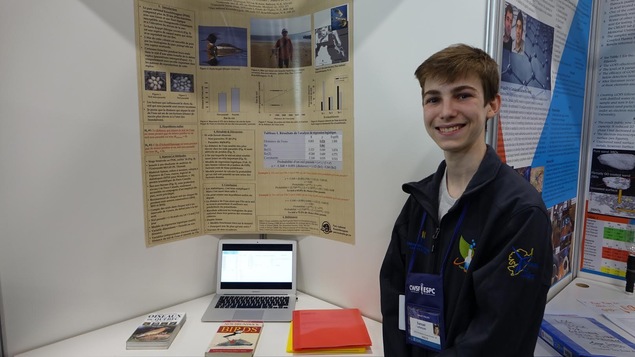 Samuel Lefrançois devant son projet. Samuel Lefrançois devant son projet.