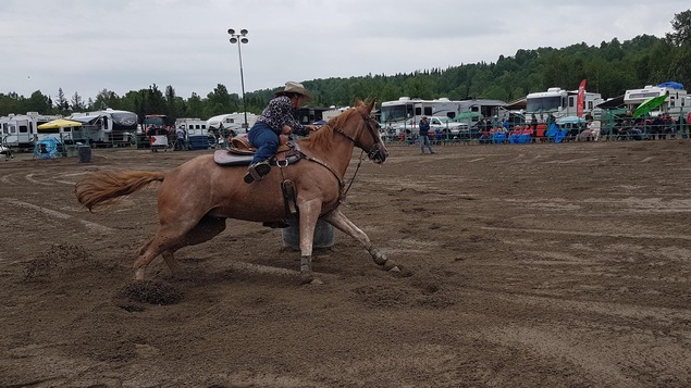 Une cavalière sur son cheval Une cavalière sur son cheval