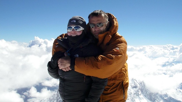 France Lemire et Mario Minguez sur l'Aconcagua en Argentine.