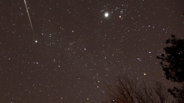 Un ciel plein d'étoiles, dont certaines filantes