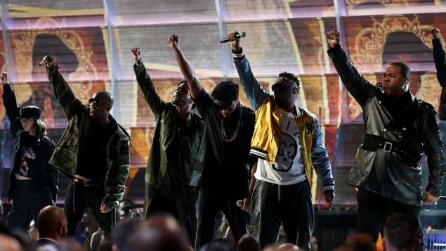 A Tribe Called Quest lors de sa performance « We The People » aux Grammy