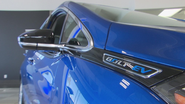 Gros plan d'une Chevrolet Bolt EV