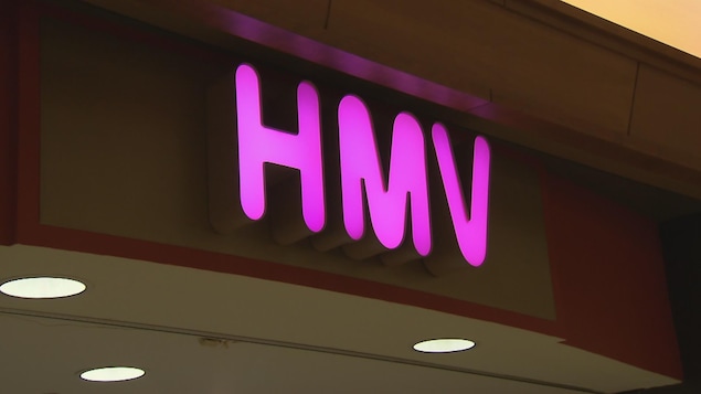 L'enseigne d'un magasin HMV