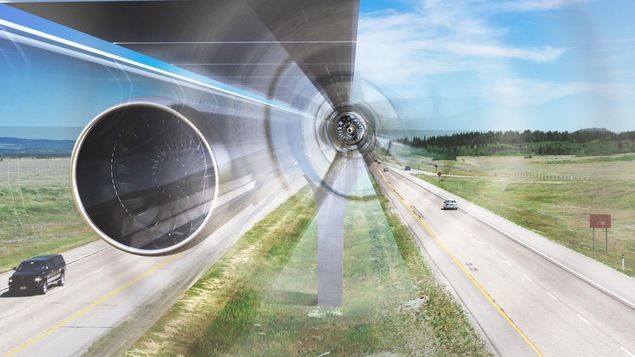 Les capsules de l'Hyperloop voyageraient à une vitesse de plus de 1200 km/h dans des tubes ayant une pression atmosphérique très faible.