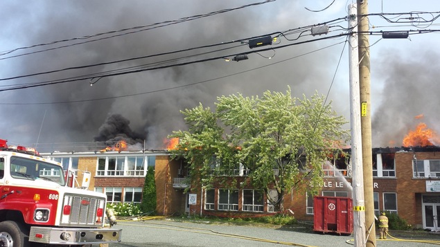École en feu