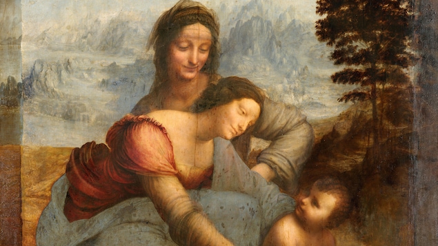 La Vierge, l'Enfant Jésus et sainte Anne, de Léonard de Vinci (détail) La Vierge, l'Enfant Jésus et sainte Anne, de Léonard de Vinci (détail)