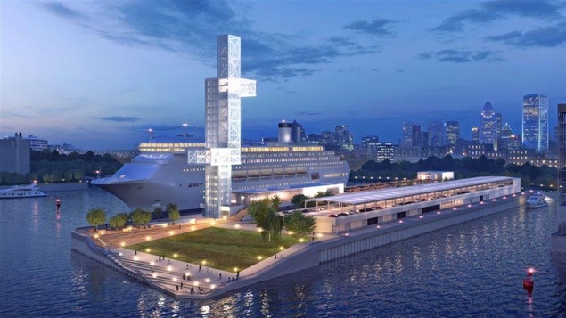 Une esquisse de la nouvelle jetée Alexandra du port de Montréal Une esquisse de la nouvelle jetée Alexandra du port de Montréal