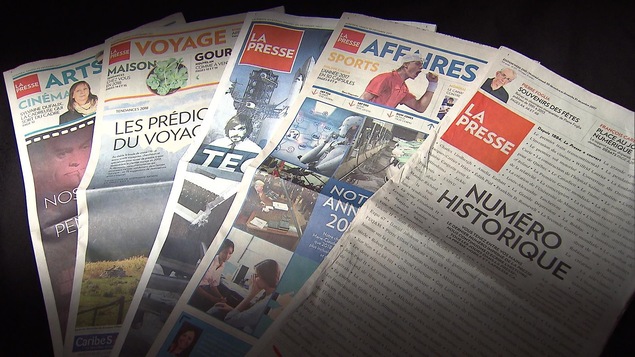 La toute dernière parution papier de La Presse, le 30 décembre 2017
