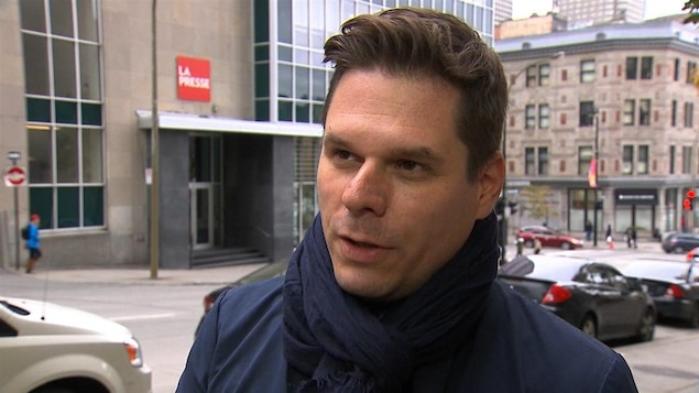 Le chroniqueur Patrick Lagacé, en entrevue à Radio-Canada, le 31 octobre