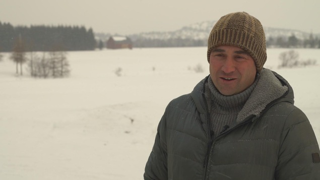 Jérôme Landry, producteur agricole à Saint-André-de-Kamouraska Jérôme Landry, producteur agricole à Saint-André-de-Kamouraska