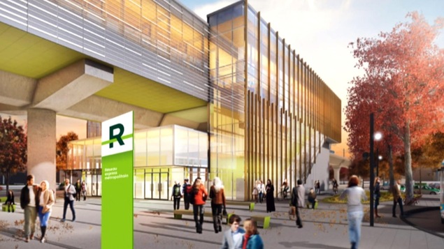 Maquette d'une station du futur REM