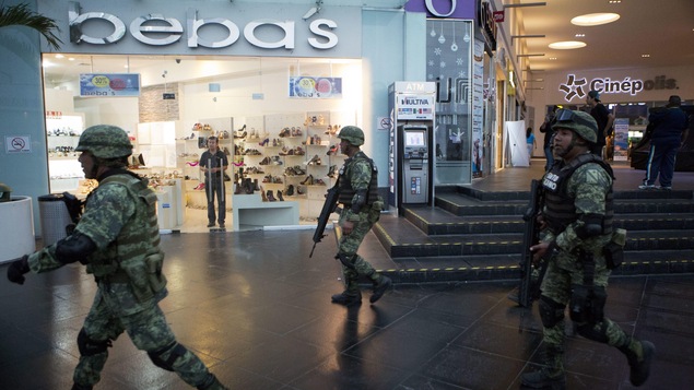 Des militaires à Cancun après la fusillade