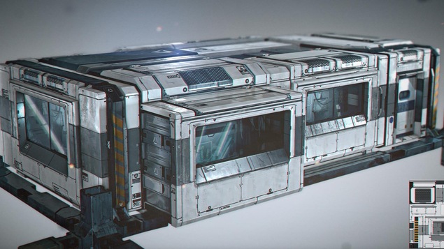 Exemple d’une maison créée par l’artiste de niveau pour la scène du village Golem pour le jeu Deus Ex : Mankind Divided Exemple d’une maison créée par l’artiste de niveau pour la scène du village Golem pour le jeu Deus Ex : Mankind Divided