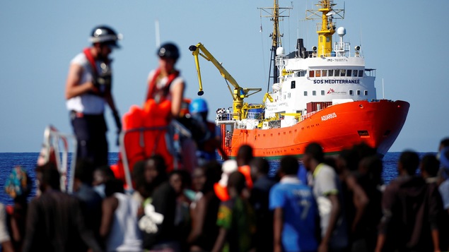 Le navire de sauvetage Aquarius de l'organisation SOS Méditerranée