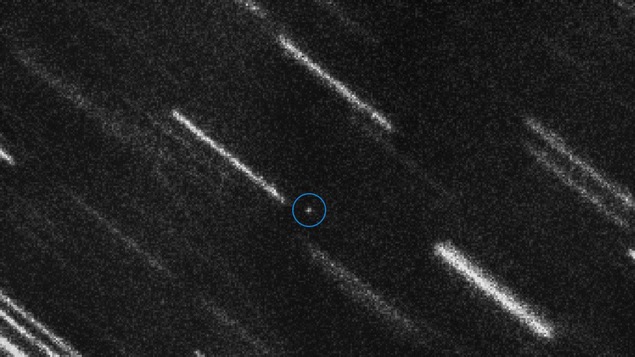 Photo réalisée par l'Agence spatiale européenne montrant l'astéroïde 2012 TC4, le 10 août 2017