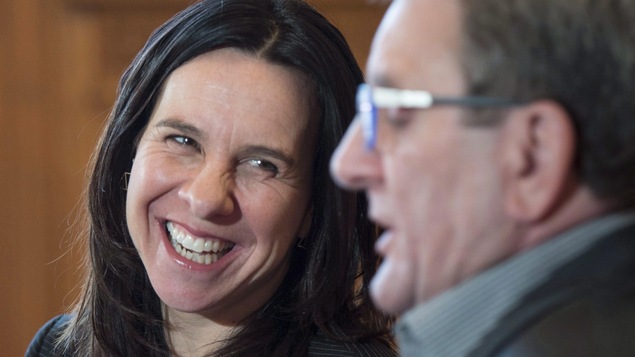 Les deux maires à l'hôtel de ville de Montréal.