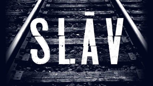 Une affiche du spectacle « SLĀV »