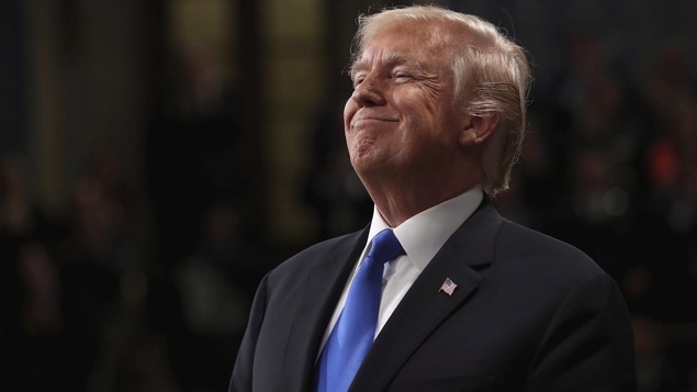 Donald Trump lors de son premier discours de l'Union de l'État (30 janvier 2018)