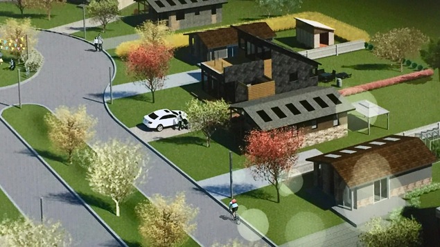 Une partie des plans du projet de mini-maisons de La Sarre