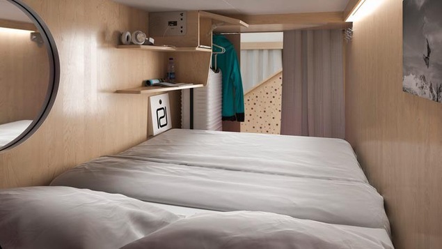 Une capsule de l'hôtel Pangea Pod Une capsule de l'hôtel Pangea Pod