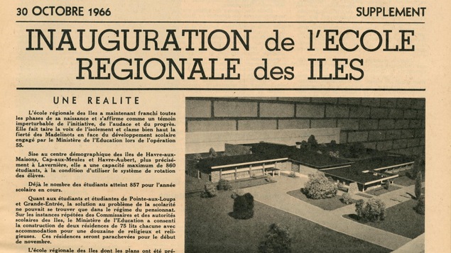 Le Madelinot, journal des Îles de la Madeleine, 30 octobre 1966