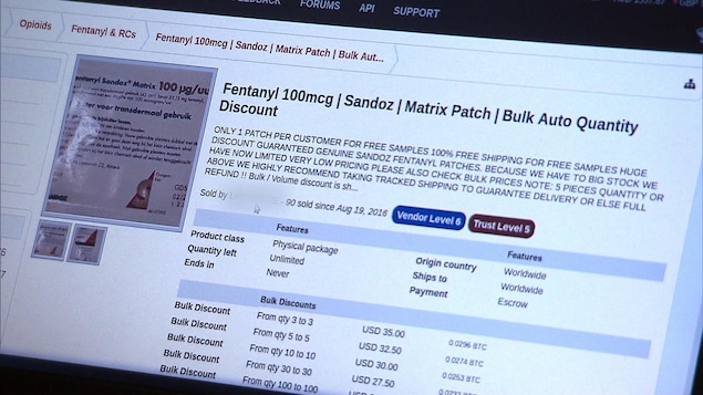 Il est facile de trouver du fentanyl sur le web invisible. Il est facile de trouver du fentanyl sur le web invisible.