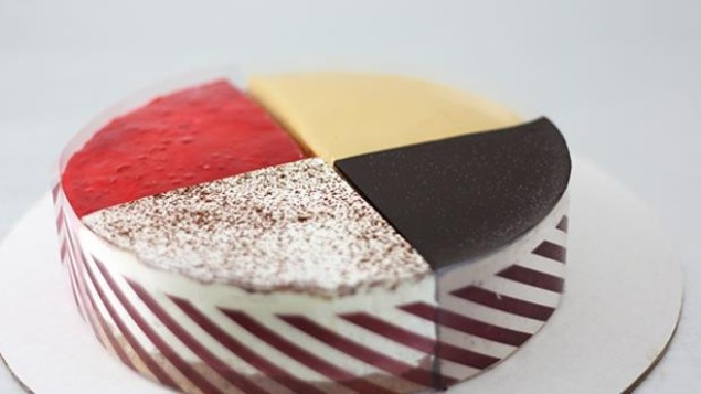 Un gateau de mousse