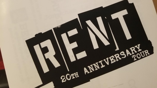 Le programme de la comédie musicale RENT présentée du 22 au 23 août 2019 à Regina.