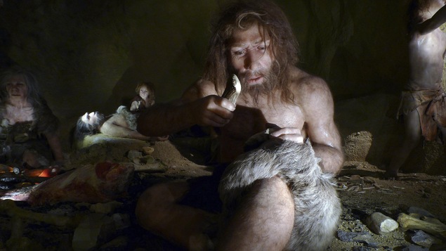 Représentation de l'homme de Neandertal