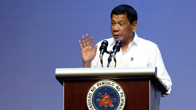 Le président philippin Rodrigo Duterte Le président philippin Rodrigo Duterte