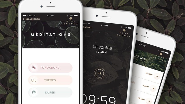 Appareils mobiles disposés en éventails.